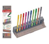 STABILO Pen 68 - Premium Fibre-Tip Pen - Click Set Pack of 10 - Assorted Colours