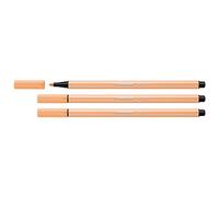 STABILO Pen 68 Felt-Tip Pens Pack of 3 Light Orange