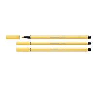 STABILO Pen 68 Felt-Tip Pens Pack of 3 Light Yellow