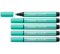 STABILO Pen 68 MAX - Premium Fibre-Tip Pen with Chisel Tip - ARTY - Pack of 5 - Ice Green