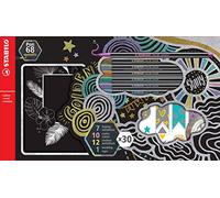 STABILO Pen 68 metallic - Premium Metallic Fibre-Tip Pen - Creative Box of 7 - Assorted Colours