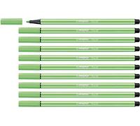 STABILO Pen 68 - Premium Fibre-Tip Pen - Pack of 10 - Light Emerald