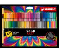 STABILO Pen 68 - Premium Fibre-Tip Pen - ARTY - Pack of 65 - Assorted Colours