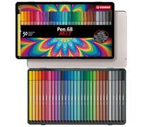STABILO Pen 68 - Premium Fibre-Tip Pen - ARTY - Tin of 30 - Assorted Colours