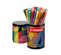 STABILO Pen 68 - Premium Fibre-Tip Pen - ARTY - Tin of 45 - Assorted Colours