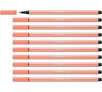 STABILO Pen 68 - Premium Fibre-Tip Pen - Pack of 10 - Apricot