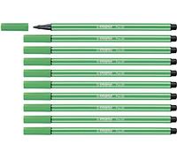 STABILO Pen 68 - Premium Fibre-Tip Pen - Pack of 10 - Green