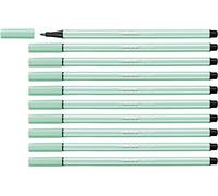 STABILO Pen 68 - Premium Fibre-Tip Pen - Pack of 10 - Ice Green