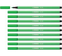 STABILO Pen 68 - Premium Fibre-Tip Pen - Pack of 10 - Leaf Green