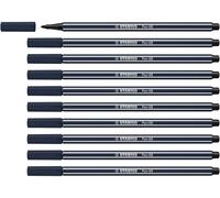 STABILO Pen 68 - Premium Fibre-Tip Pen - Pack of 10 - Payne's Grey