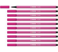 STABILO Pen 68 - Premium Fibre-Tip Pen - Pack of 10 - Rose