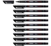 STABILO Pen for Overhead Projection Universal Permanent Fine Blk Pk 10