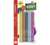 STABILO Hexagonal Graphite Pencil pencil 160 - Pack of 10 - Yellow, Orange, Blue, Petrol, Pink - HB