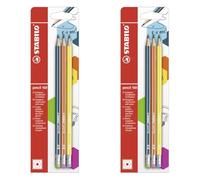 STABILO pencil 160 - Hexagonal Graphite Pencil with Eraser (Pack of 2)