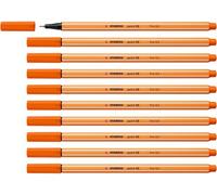 STABILO Fineliner point 88 - Pack of 10 - Pale Vermillion