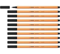 STABILO point 88 - Fineliner - Pack of 10 - Black