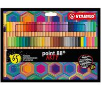 STABILO point 88 - Fineliner - ARTY - Pack of 65 - Assorted Colours