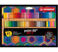 STABILO point 88 - Fineliner - ARTY - Pack of 65 - Assorted Colours