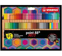 STABILO point 88 - Fineliner - ARTY - Pack of 65 - Assorted Colours