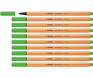 STABILO point 88 - Fineliner - Pack of 10 - Apple Green