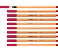 STABILO point 88 - Fineliner - Pack of 10 - Crimson