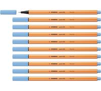 STABILO point 88 - Fineliner - Pack of 10 - Ice Blue