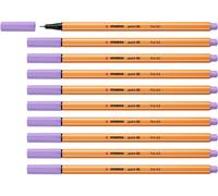 STABILO point 88 - Fineliner | Pack of 10 - Light Lilac