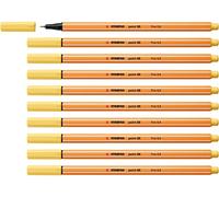 STABILO point 88 - Fineliner - Pack of 10 - Light Yellow