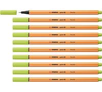 STABILO point 88 - Fineliner - Pack of 10 - Lime Green