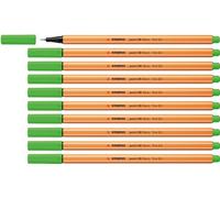 STABILO point 88 - Fineliner - Pack of 10 - Neon Green
