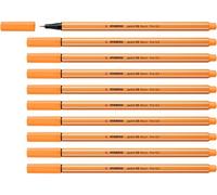 STABILO point 88 - Fineliner - Pack of 10 - Neon Orange