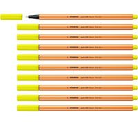 STABILO point 88 - Fineliner - Pack of 10 - Neon Yellow