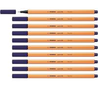 STABILO point 88 - Fineliner - Pack of 10 - Night Blue