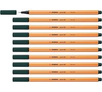 STABILO point 88 - Fineliner - Pack of 10 - Olive Green