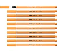 STABILO point 88 - Fineliner - Pack of 10 - Papaya