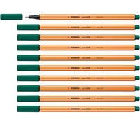 STABILO point 88 - Fineliner - Pack of 10 - Pine Green