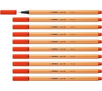 STABILO point 88 - Fineliner - Pack of 10 - Red