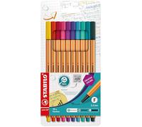 STABILO point 88 - Fineliner - Pack of 10 - Special Colours