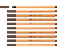 STABILO point 88 - Fineliner - Pack of 10 - Umber