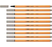 STABILO point 88 - Fineliner - Pack of 10 - Warm Grey
