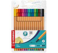 STABILO point 88 - Fineliner - Pack of 15 - Assorted Colours