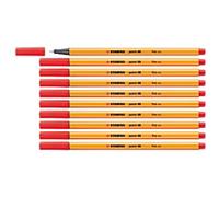 STABILO point 88 - Fineliner - Pack of 10 - Red