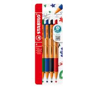 STABILO Pointball - Ballpoint pen - Pack of 4 - Blue, Black, Red, Green