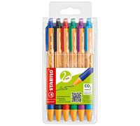 STABILO pointball - Ballpoint Pen - Pack of 6 - Red, Blue, Black, Green, Turquoise, Lilac