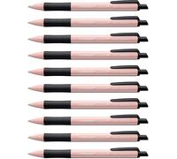 STABILO pointball NatureCOLORS Wildflower - Ballpoint Pen - Pack of 10 - Blush with Blue Ink