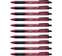 STABILO pointball NatureCOLORS Wildflower Edition - Ballpoint Pen - Pack of 10 - Burgundy with Blue Ink