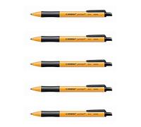 Stabilo Pointball Retractable Ballpoint Pen Line 0.5 mm Black (Pack of 5