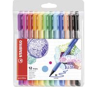 Stabilo STABILO pointMax Fibre Tip Pen 0.8mm Line Assorted Colours (Wallet 12)