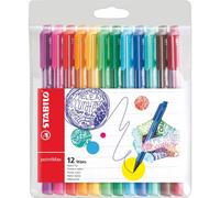 Stabilo STABILO pointMax Fibre Tip Pen 0.8mm Line Assorted Colours (Wallet 12)