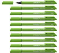 STABILO PointMax Nylon Tip Fineliner - 0.8mm - Pack of 10 - Light Green - 488/33